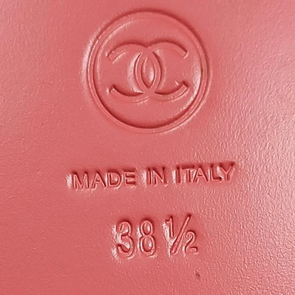 Chanel Cambon Mules RED CC Flat Slip on Sandals - Picture 5 of 9